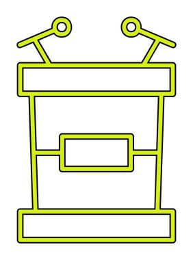 Modern Tribune simgesinin vektör çizimi                     