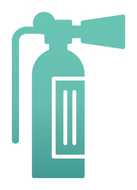 Basit bir yangın söndürücü. Web simgesi vektörü