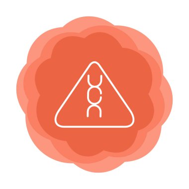 Kanserojen üçgen işaret vektörü simgesinin çizimi 