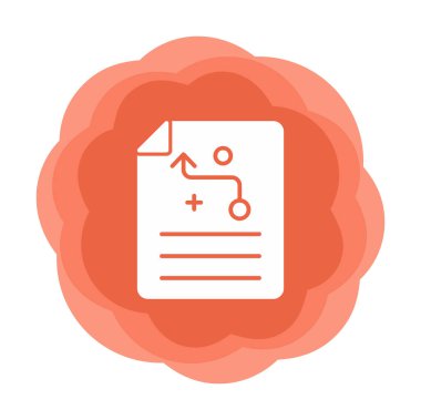 Basit Strateji simgesi, vektör illüstrasyonu