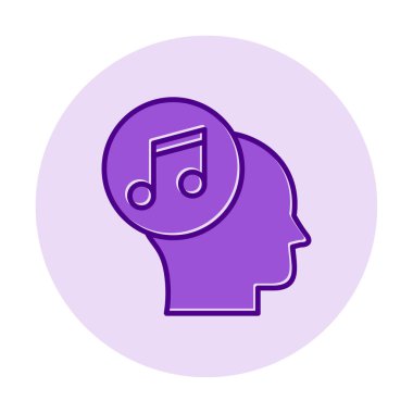 müzik web simgesi vektör illüstrasyonu                                