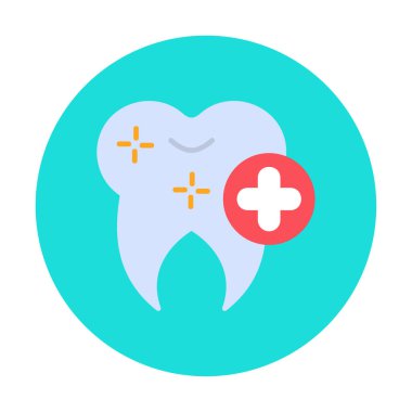 Sağlıklı diş kutsal kişilerin resmi, vektör çizim    