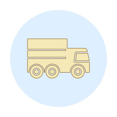 kamyon simgesi, vektör illüstrasyonu