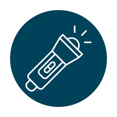 el feneri düz simge vektör çizim  