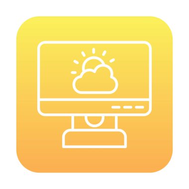 Hava Durumu Haber simgesi, vektör illüstrasyonu 