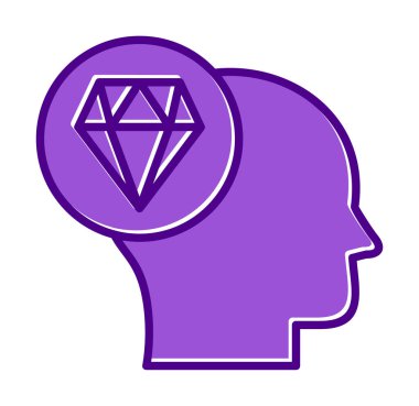 Elmas simgesi, vektör illüstrasyonu basit tasarım