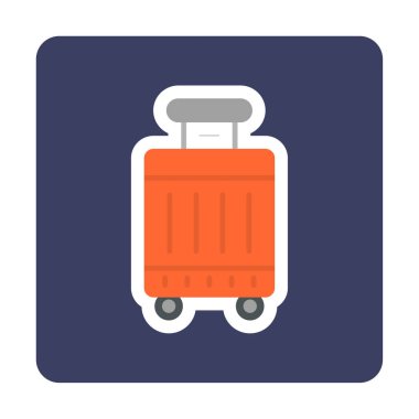 bavul ikonu vektör illüstrasyonu 