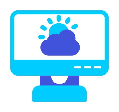 Hava Durumu Haber simgesi, vektör illüstrasyonu 