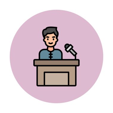 Basın Konferansı vektör illüstrasyonu