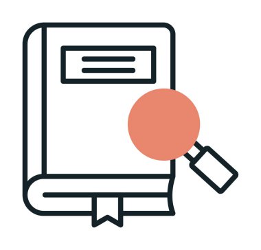 Basit Araştırma simgesi, vektör illüstrasyonu