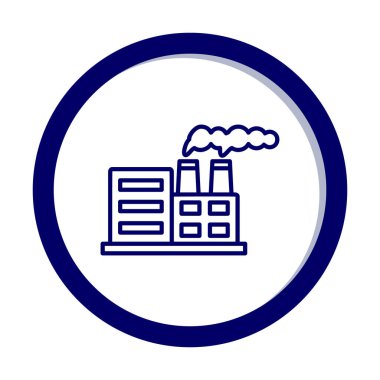 Nükleer santral ikon vektörü. İnce çizgi işareti. izole edilmiş sınır sembolü çizimi