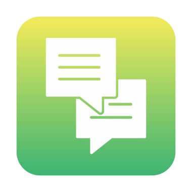 Sohbet düz simgesi, vektör illüstrasyonu