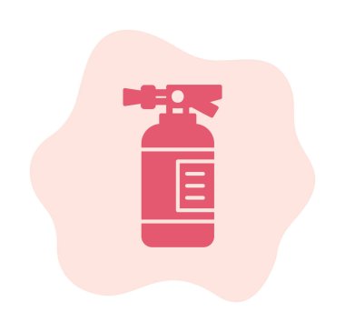 Basit bir yangın söndürücü. Web simgesi vektörü