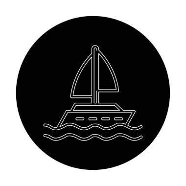 Yat simgesi vektör illüstrasyonu