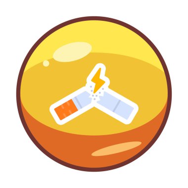 Sigara simgesini, vektör illüstrasyonunu bırak 