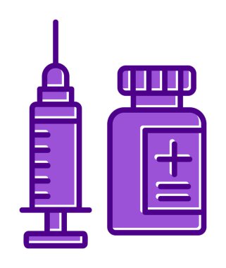 Aşılama web simgesi, vektör illüstrasyonu