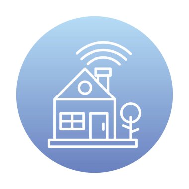 Akıllı Ev simgesi, vektör illüstrasyonu