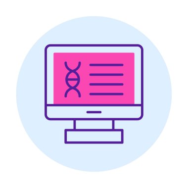 Bilgisayar vektöründe kromozom web simgesi 