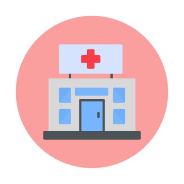 Tıp hastanesi vektör illüstrasyonu                             