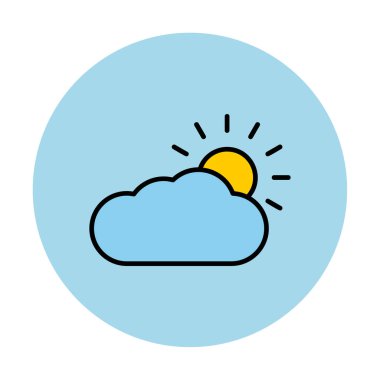 Hava durumu simgesi, vektör illüstrasyonu 