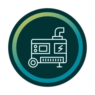 Elektrik Üretici simgesinin vektör çizimi                                        