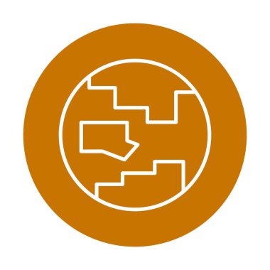 earth icon, vector illustration simple design