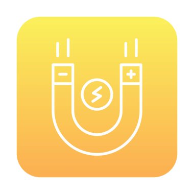 Mıknatıs düz simgesinin vektör çizimi 