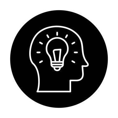 fikir konsepti simgesi, vektör illüstrasyon tasarımı                            