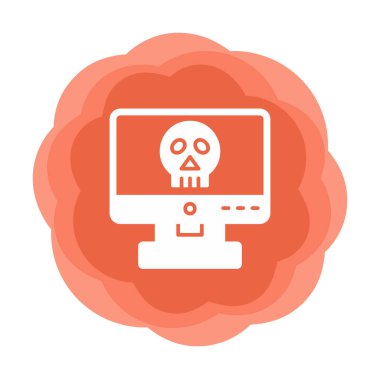 Bilgisayar korsanlığı simgesi, basit bir stil. vektör