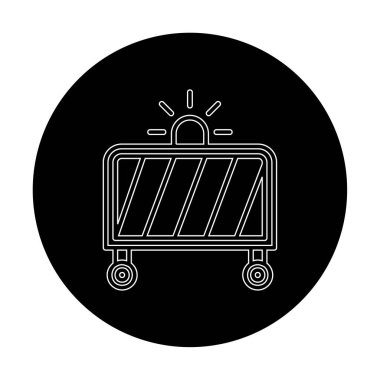 çit web simgesi, vektör çizim 