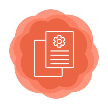 Çalışma Raporu. Web simgesi basit illüstrasyon