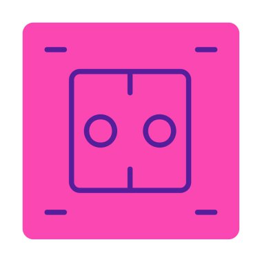 Modern Elektrik Soket simgesinin vektör illüstrasyonu       