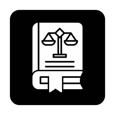 Hukuk kitabı. Web simgesi basit illüstrasyon 