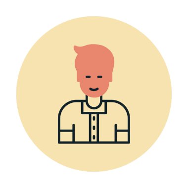 Avatar man simgesi, vektör illüstrasyonu  