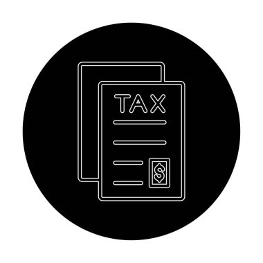 Basit vergi dosyası simgesi, vektör illüstrasyonu