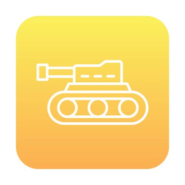 askeri tank simgesi, vektör illüstrasyonu 