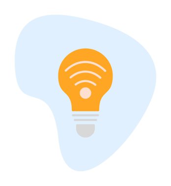 Ampul Ağı simgesi basit bir çizim. Akıllı Ampul                                                     