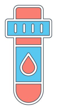 Kan Test Ağı simgesi, vektör illüstrasyonu