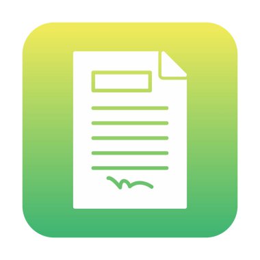 contract icon, vector illustration simple design