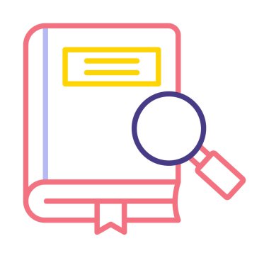 Basit Araştırma simgesi, vektör illüstrasyonu