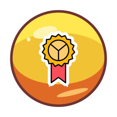 Rozet. Web simgesi basit illüstrasyon              