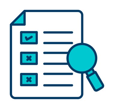 Büyütücü cam çizgi simgesi, arama konsepti