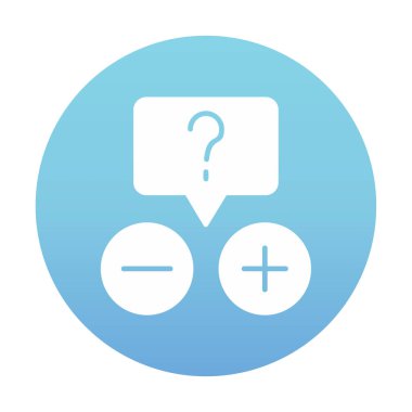 soru işareti ve cevap seçimi düz simge, vektör, illüstrasyon, bilgi, işaret ve imza