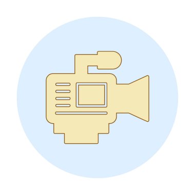 video kamera simgesi, vektör illüstrasyonu basit tasarım