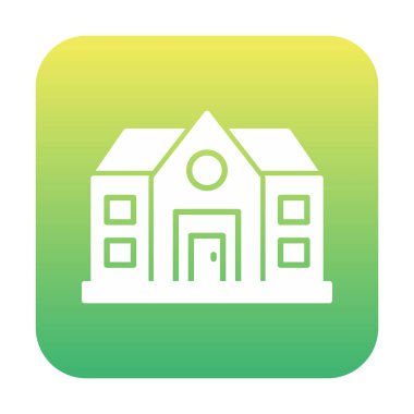 ev düz simgesi, vektör illüstrasyonu 