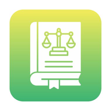 Hukuk kitabı. Web simgesi basit illüstrasyon 