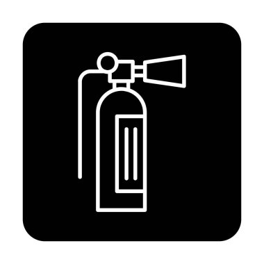 Basit bir yangın söndürücü. Web simgesi vektörü