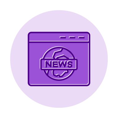 Haber bülteni. Web simgesi basit illüstrasyon                   