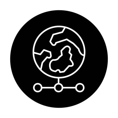 düz Dünya Izgara vektör çizimi  