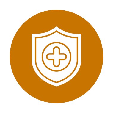 Basit Tıbbi Sigorta simgesi, vektör illüstrasyonu